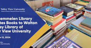 Van Bemmelen Library Donates Books to Walton Whaley Library of Valley View University